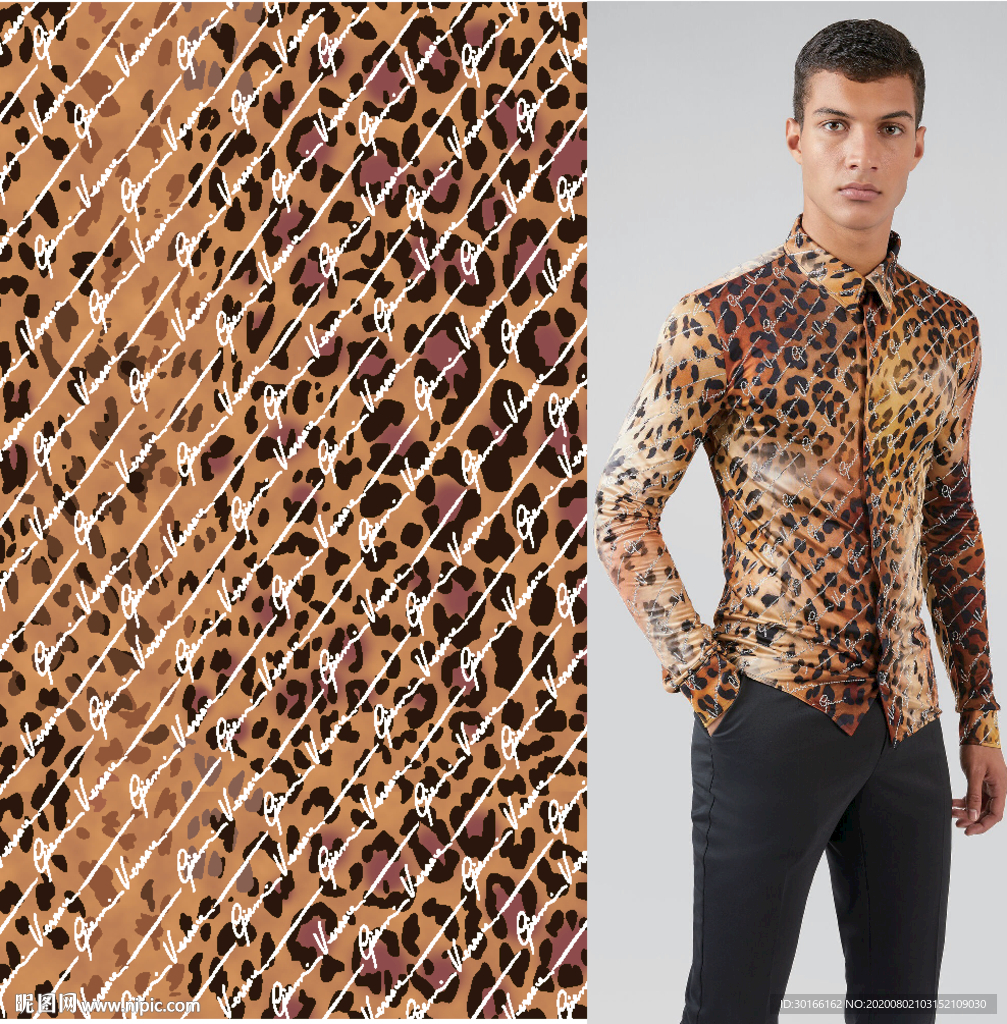 豹纹 男装 大牌