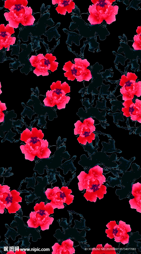 底纹 玫瑰 红花 数码 大花