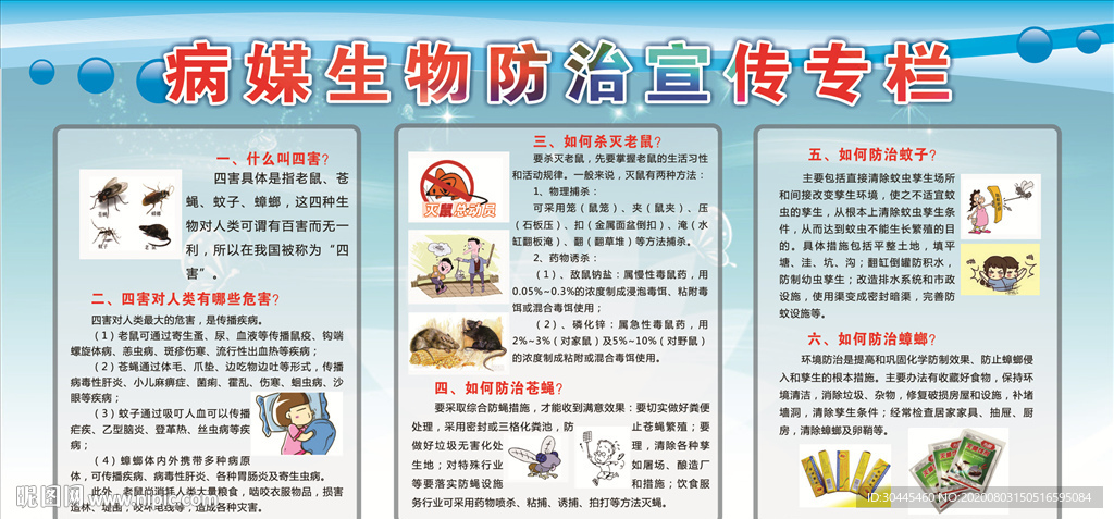病媒生物防治宣传栏
