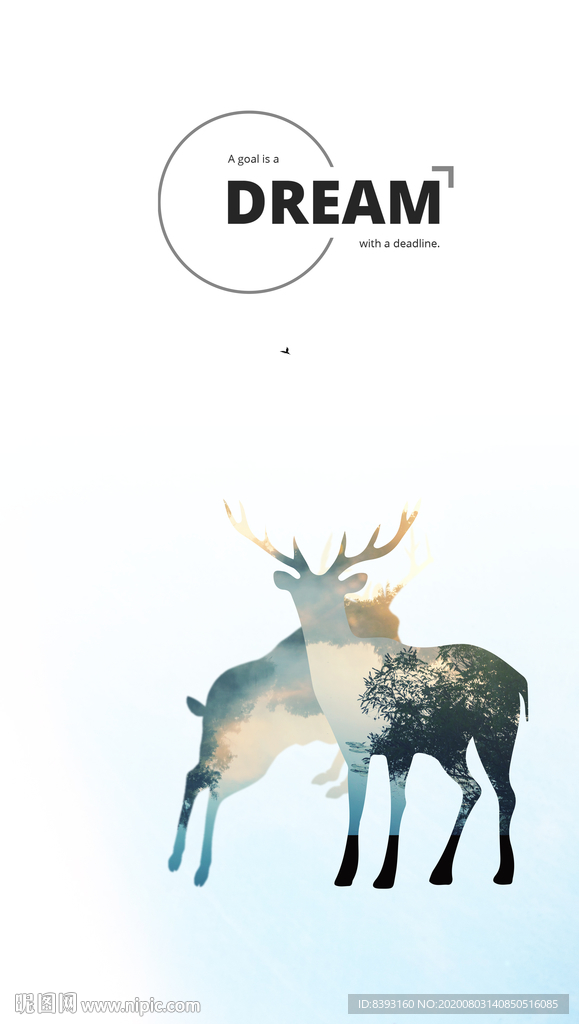 创意驯鹿挂画