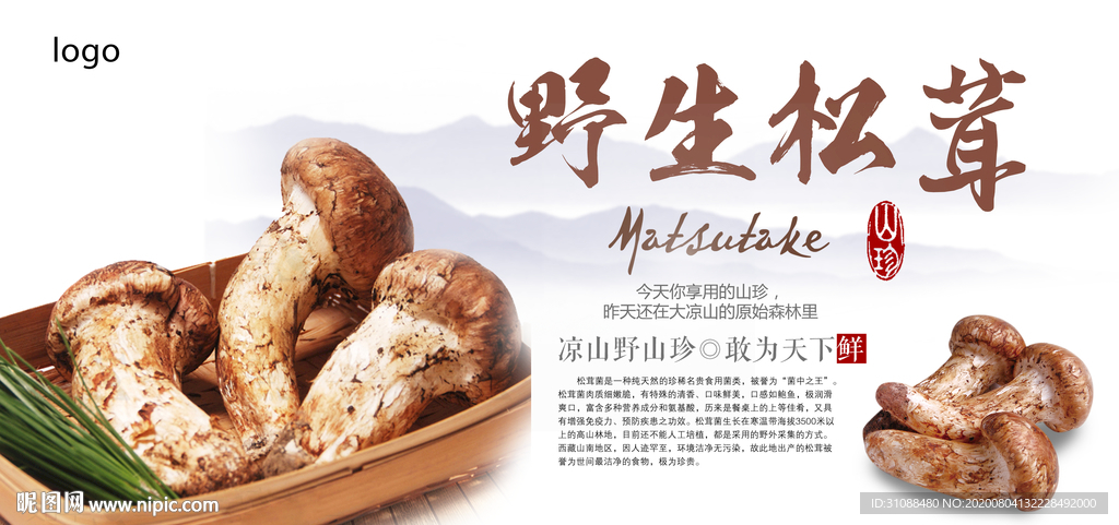 野生松茸海报