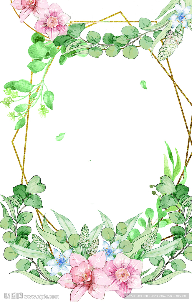 手绘花朵框