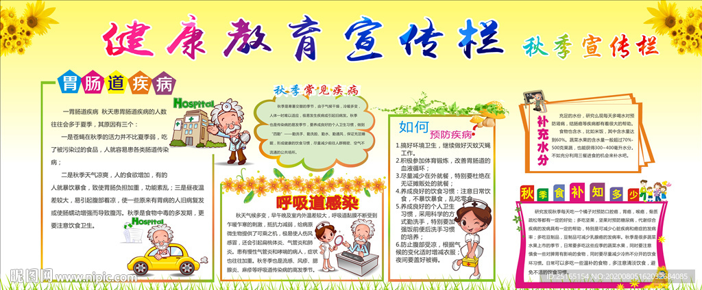秋季健康教育宣传栏
