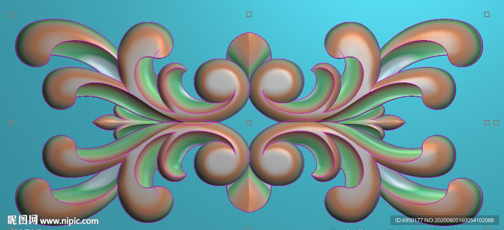 石雕欧式洋花贴花精雕图浮雕灰度