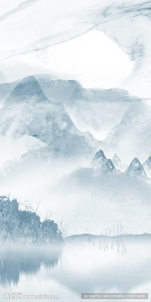 爆款山水新意境画 TIF分层