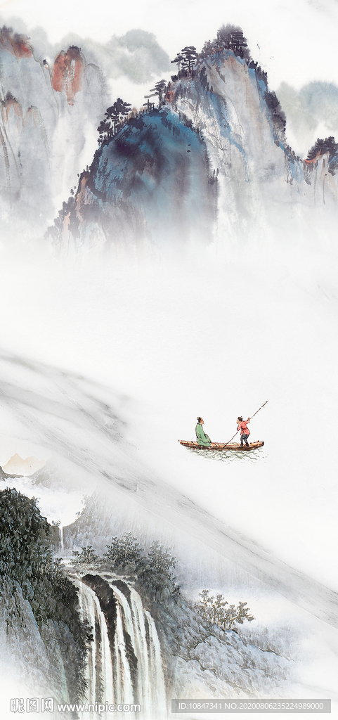 山水轻奢唯美玄关 TIF分层