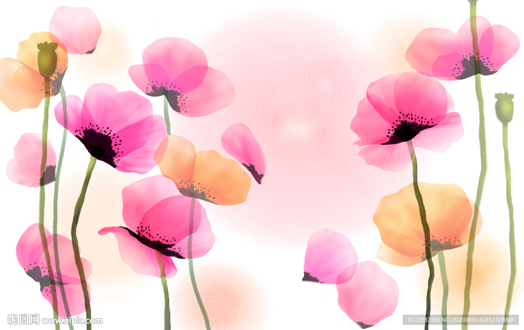 花卉背景墙