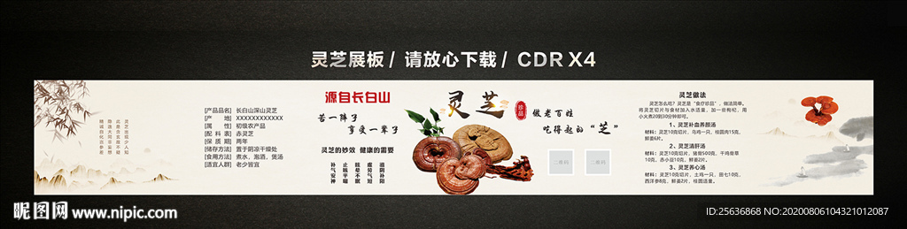 灵芝展板海报 灵芝文化简介