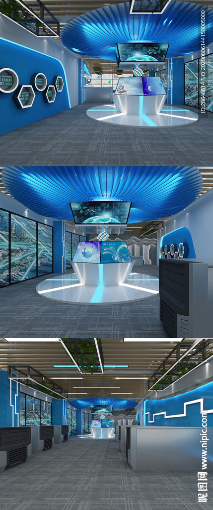 3DMAX模型展厅 效果图