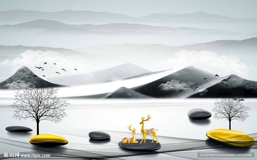 高清轻奢新装饰画 TIF分层