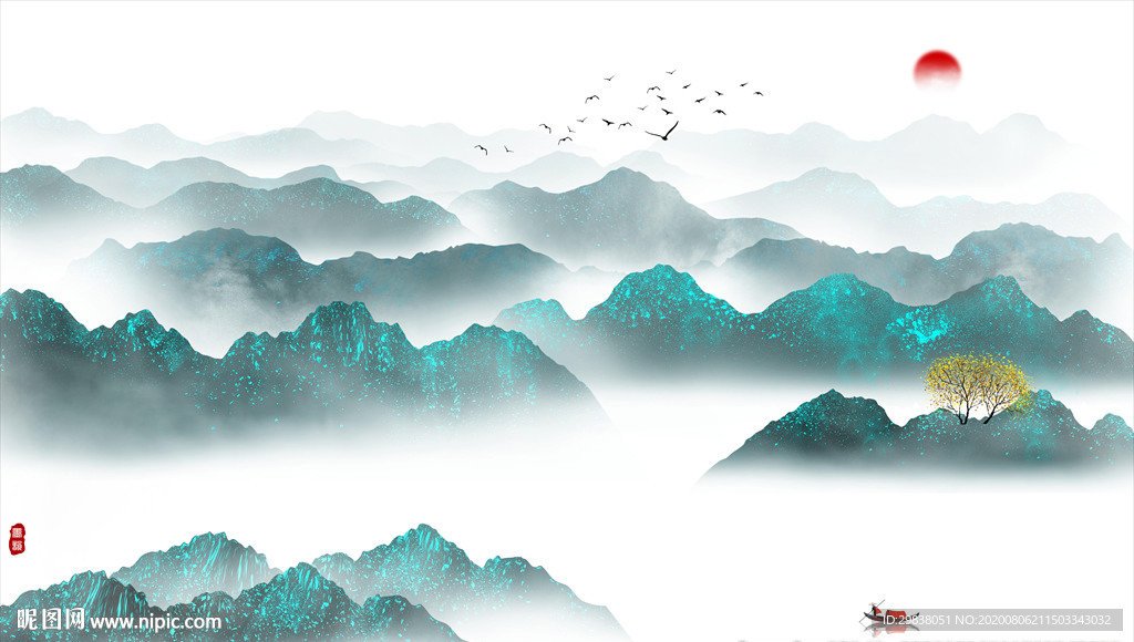山水画 水墨山水画 意境山水画