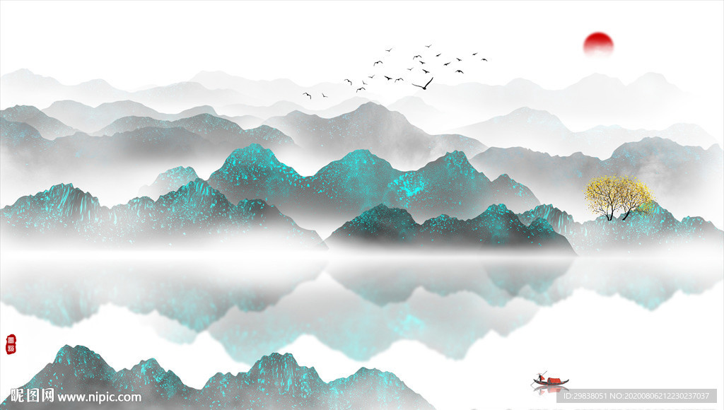 山水画 水墨山水画 意境山水画