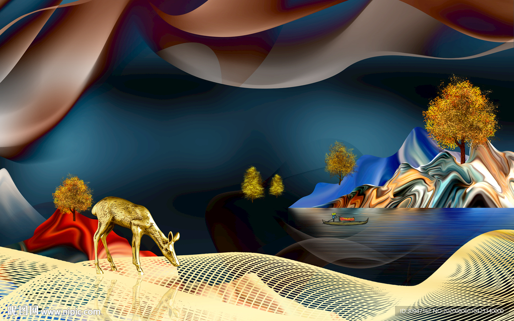 爆款客厅背景墙 TIF分层