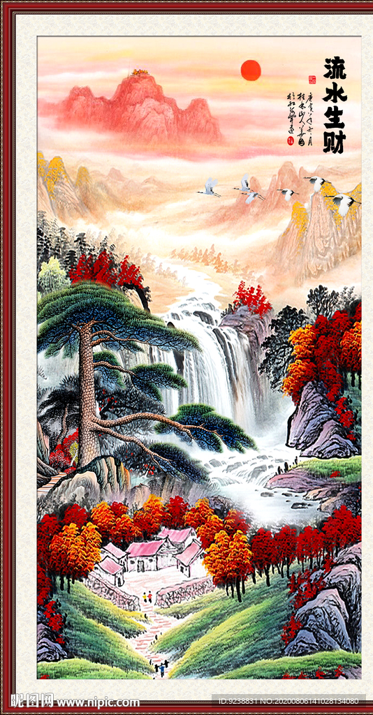 五岳独尊鸿运当头高清装饰画