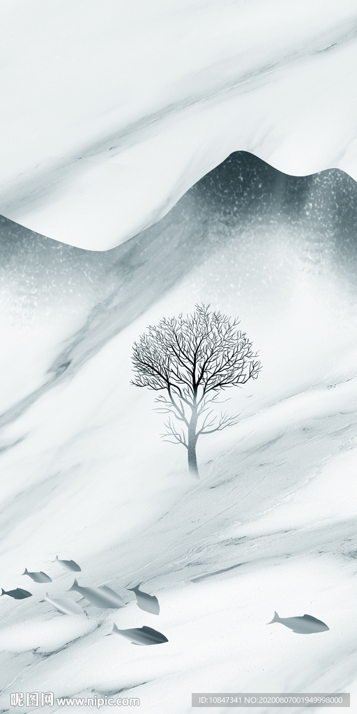 最新山水新意境画 TIF分层