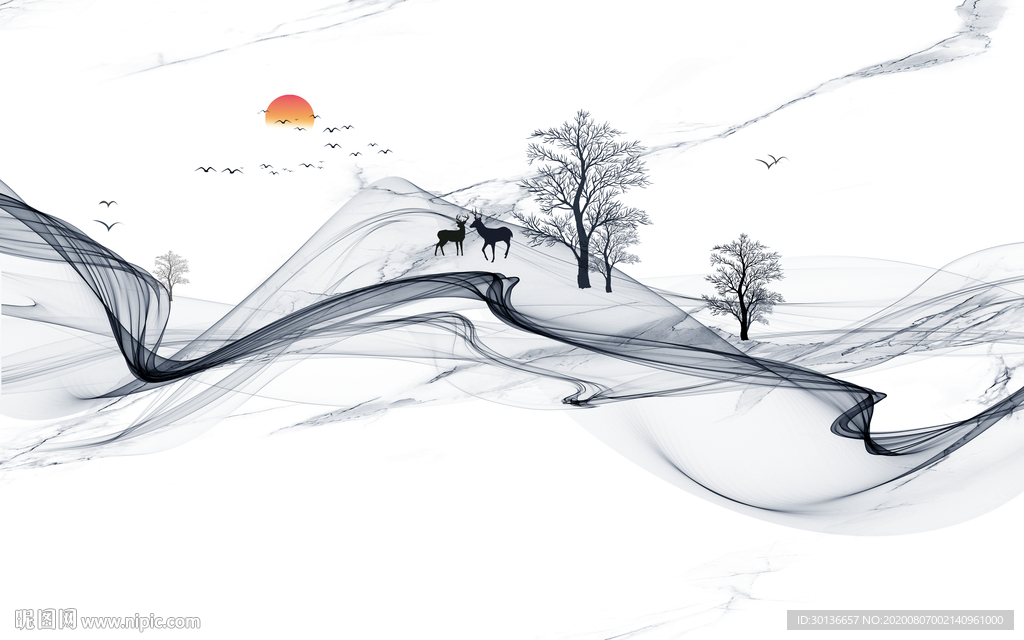 家装线条背景墙 TIF分层