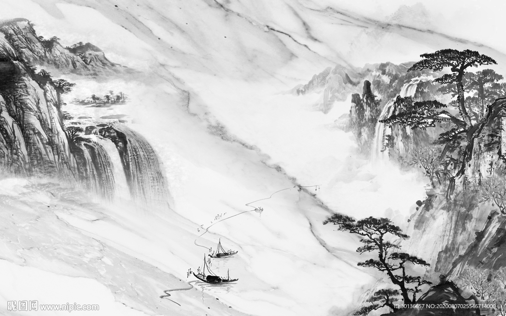 别墅大气唯美山水 TIF分层