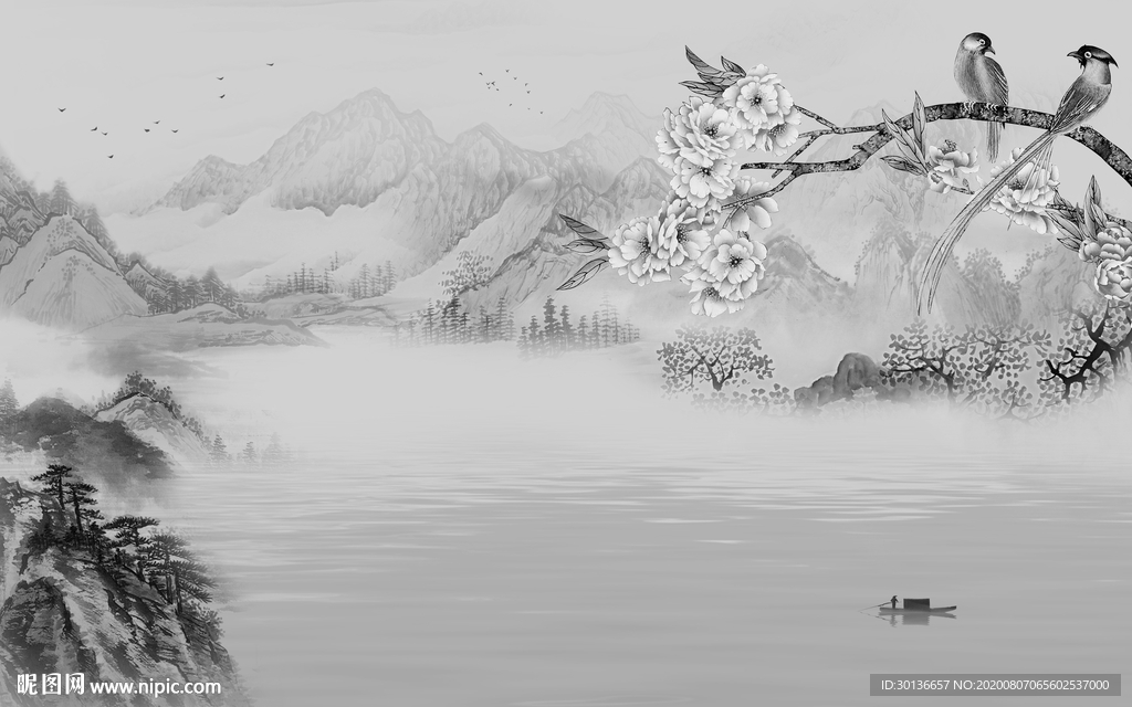 最新意境唯美山水 TIF分层