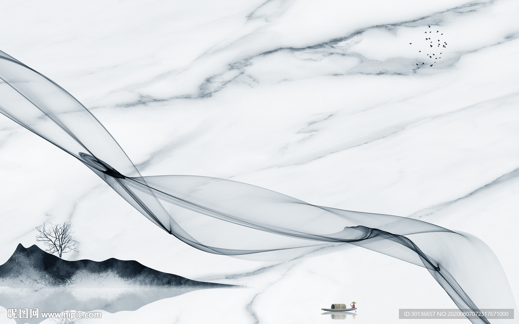 烟雾意境高端山水 TIF分层