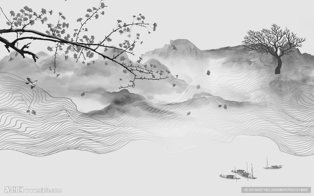 唯美意境高端山水 TIF分层