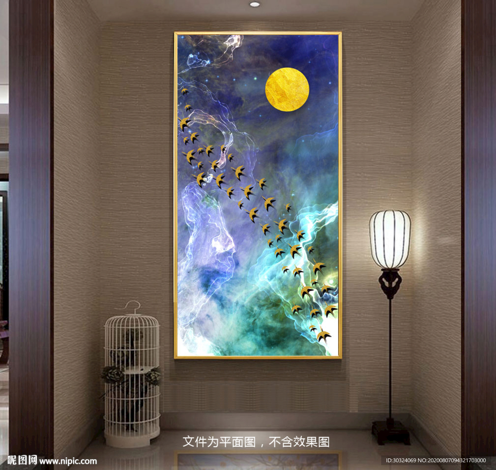 轻奢玄关背景