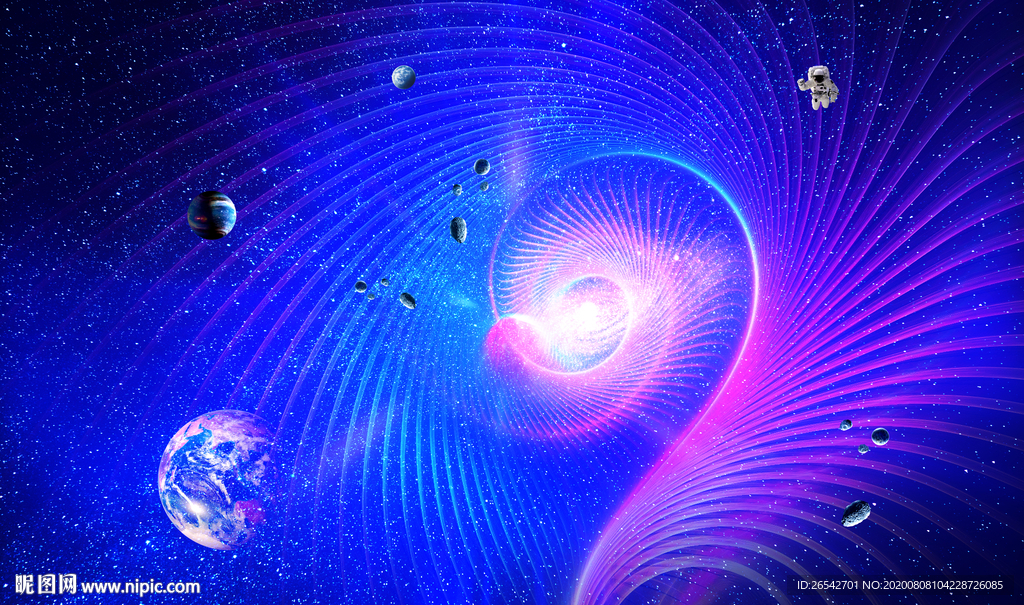 蓝色炫酷星空背景