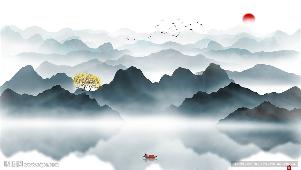 新中式山水画