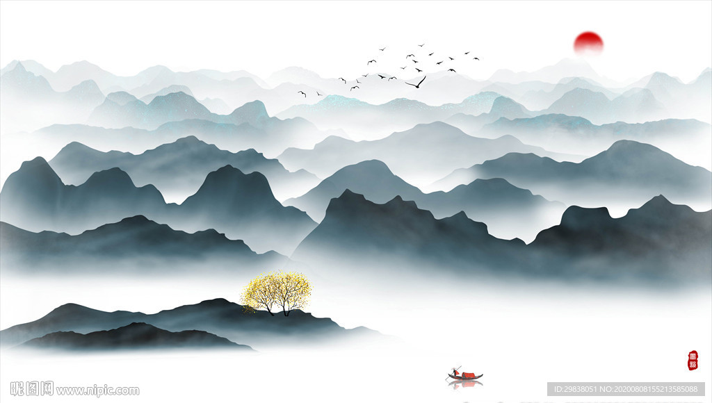 新中式山水画