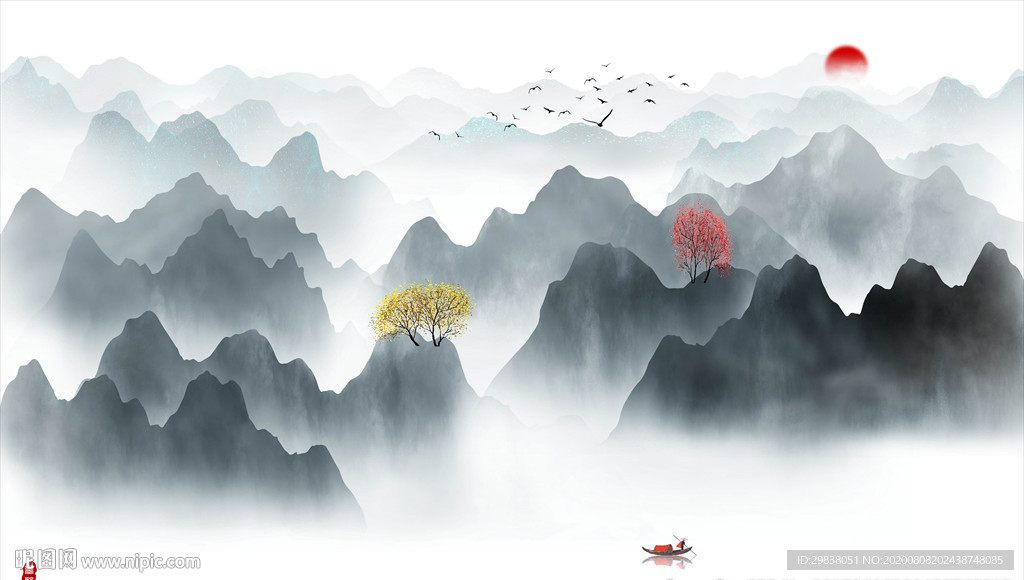 新中式山水画
