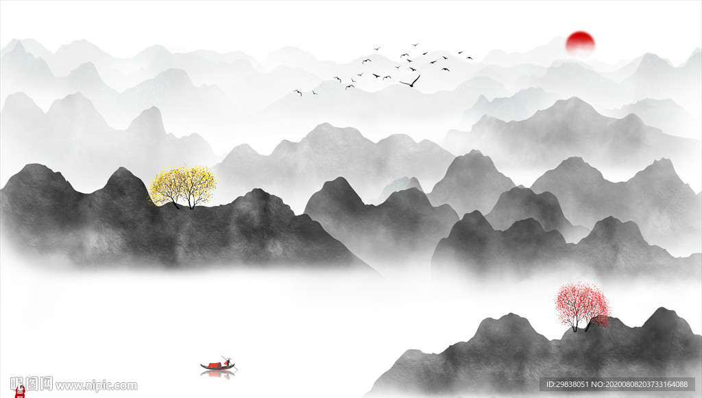 新中式山水画