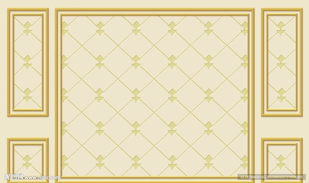 黄金边框 黄金花纹