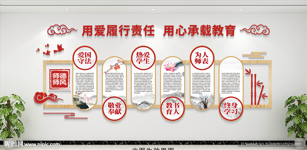 校园文化墙师德
