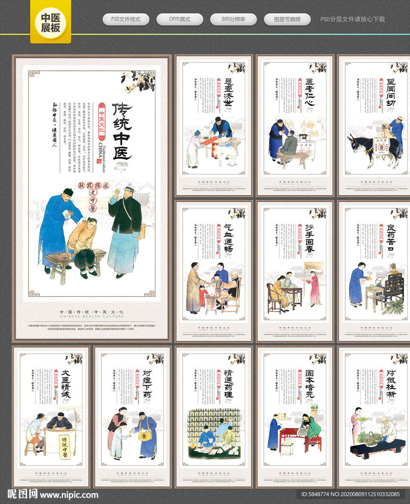 中医养生 中医 中医展板