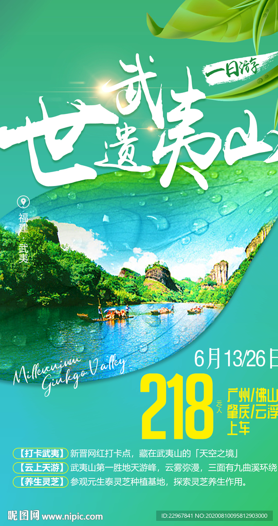 福建武夷山创意旅游海报