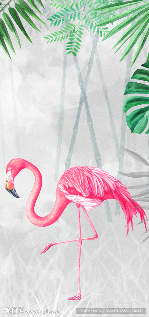 高清 新玄关火烈鸟 TIF分层