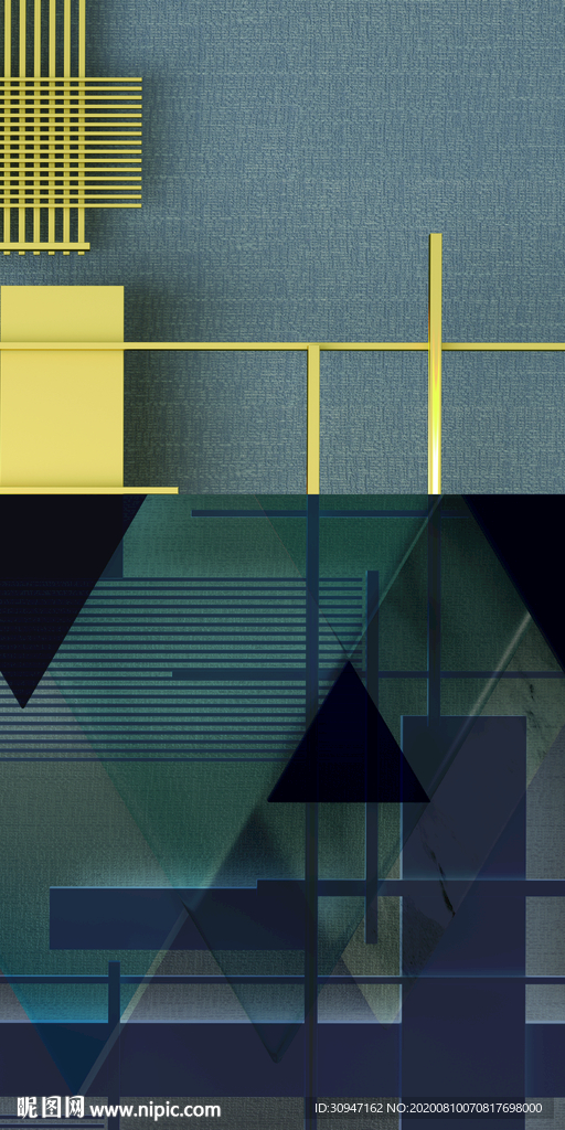 高清 新玄关山水画 TIF分层