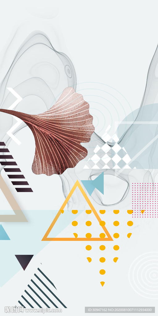 高清 新玄关几何画 TIF分层