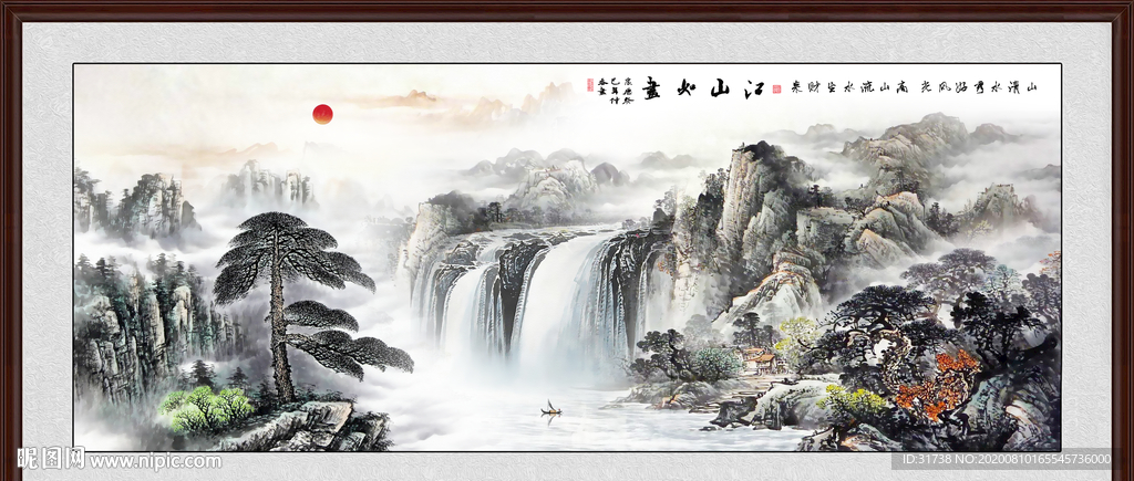 山水画 水墨山水画 意境山水画