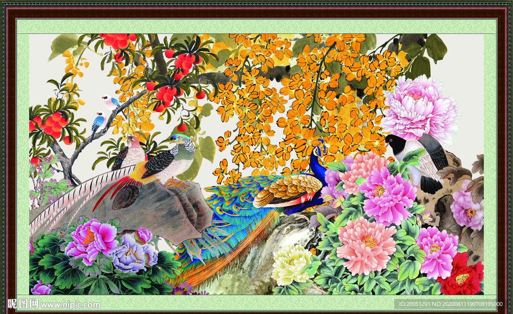 国画牡丹