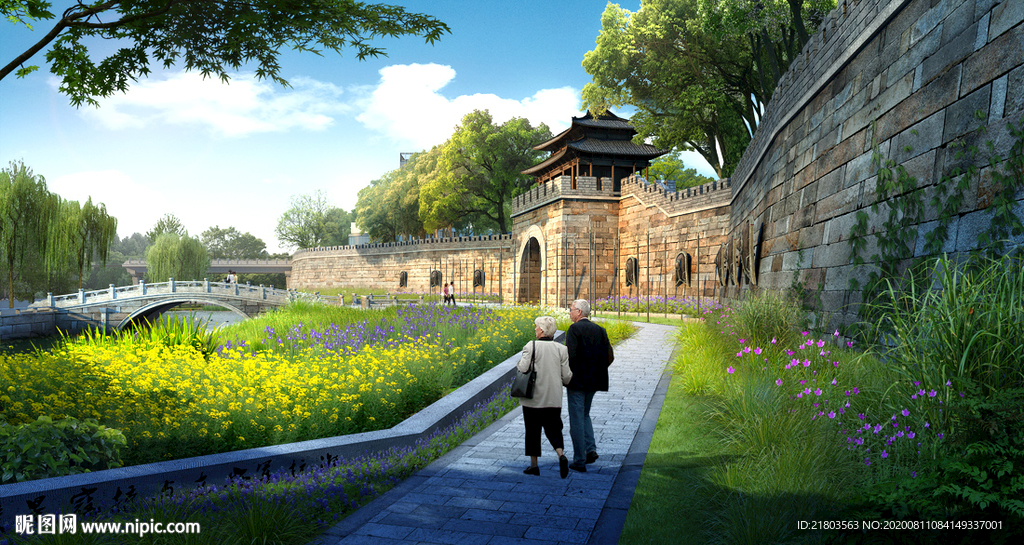 景观效果图乡村效果图古建效果图