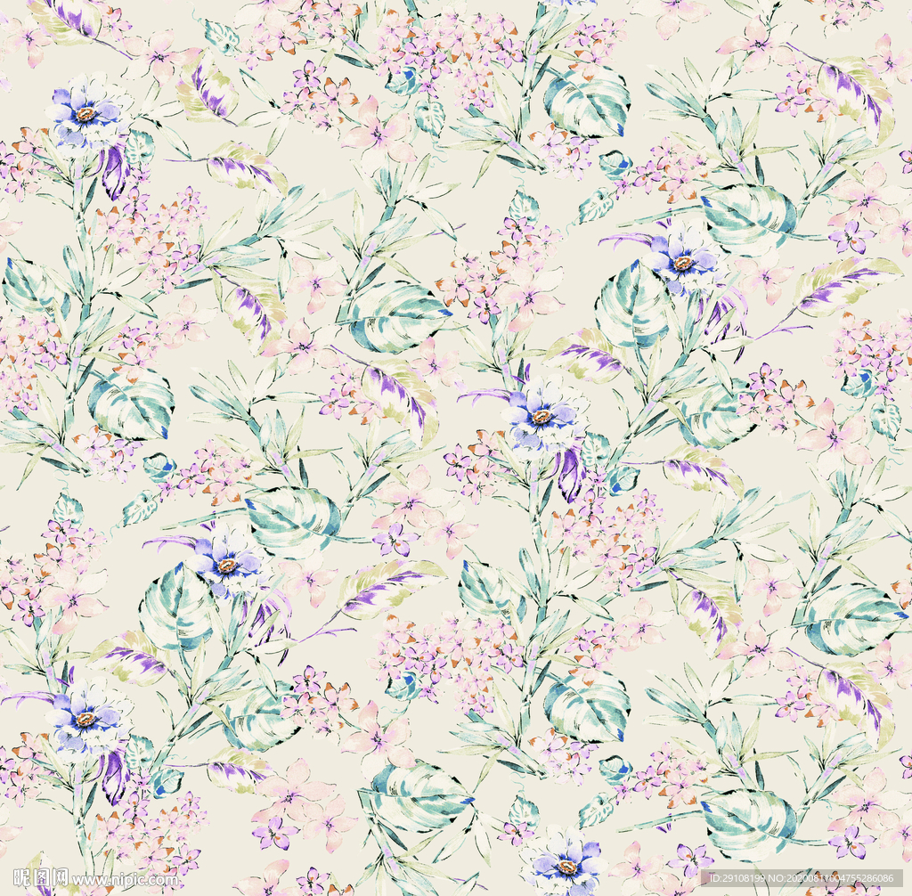 大牌花型 花卉 小花 手绘花