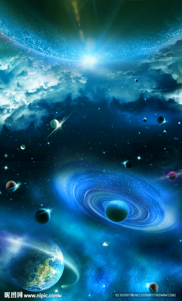 宇宙星空电视背景装饰画