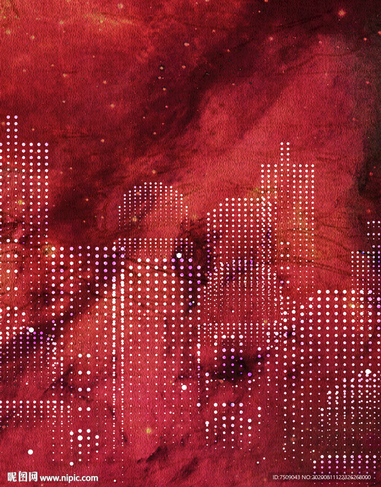 渐变立体化星辰大厦