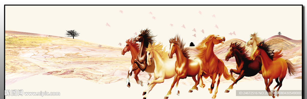 简约风景床头画