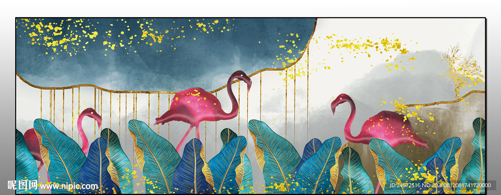 北欧简约床头画