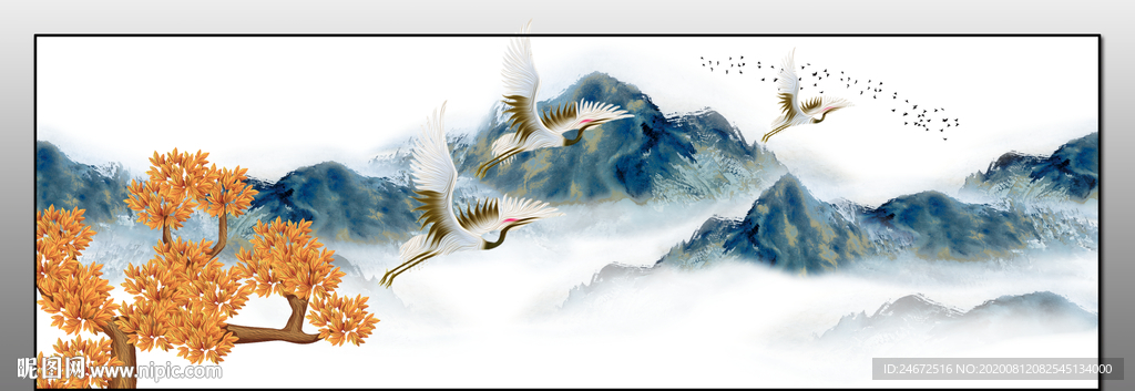 意境山水床头画