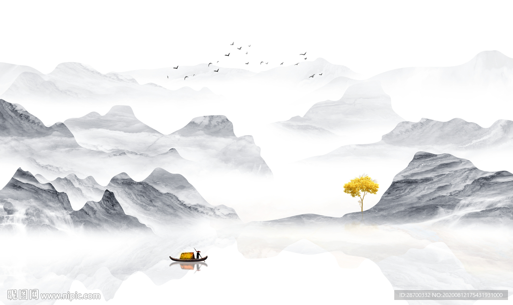 水墨山水画