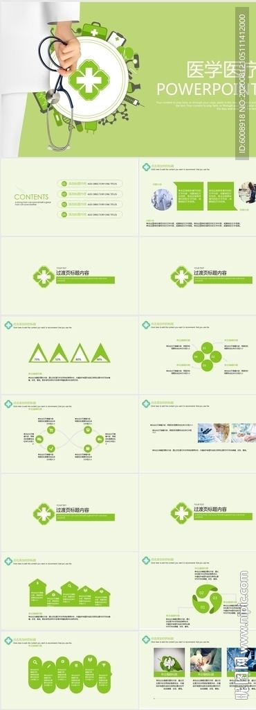 绿色清新医疗医学行业动态PPT