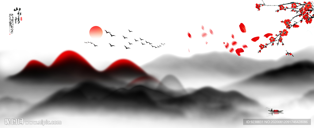 山水画 水墨山水画 意境山水画