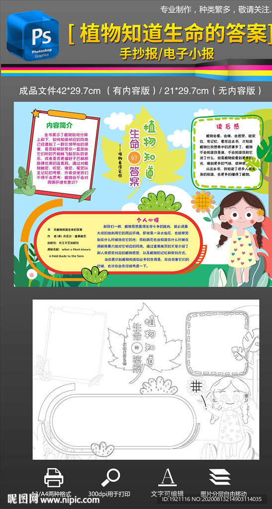 植物知道生命的答案手抄报小报